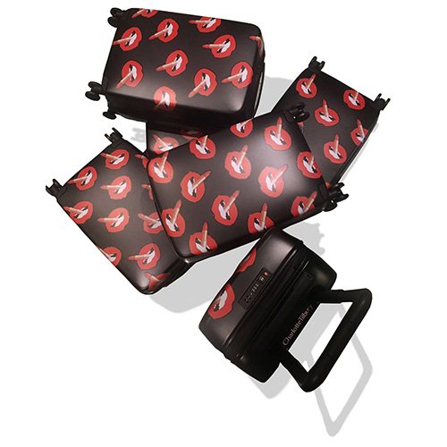 Suitcases full of makeup!